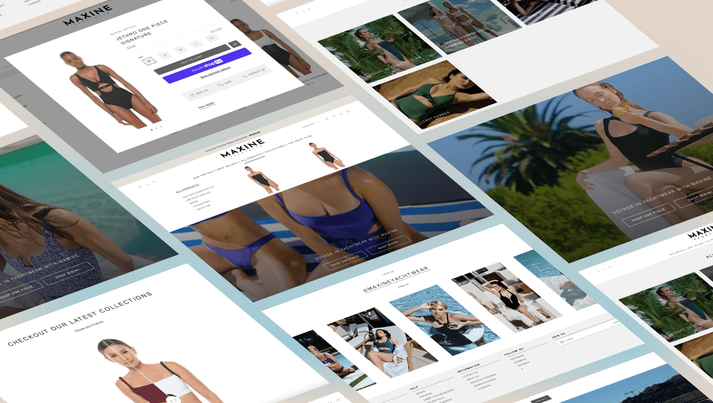 Maxine Yachtwear Page Design